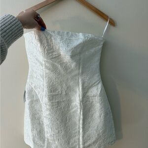 Princess Polly Strapless Cream Dress